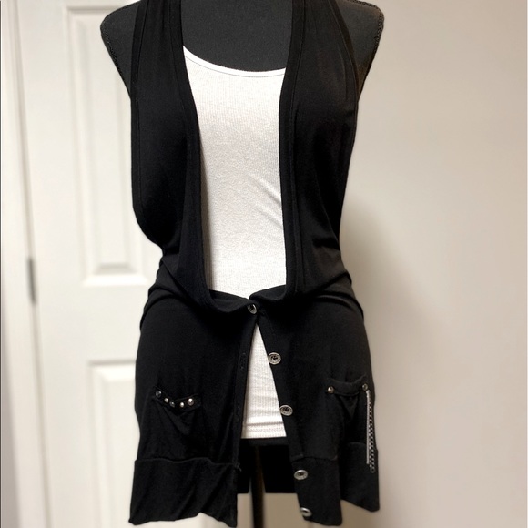 Guess Razor-Back Long Vest - Picture 14 of 14